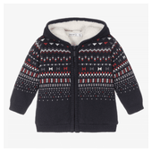 Mayoral Baby Boy Navy Knitted Fleece Zipper